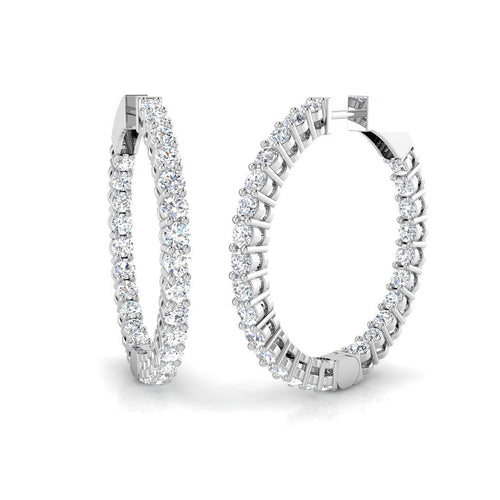 BJE008D — Earrings - 9k White Gold
