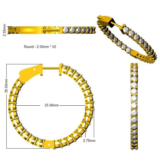 BJE008D — Earrings - 9k Yellow Gold detail