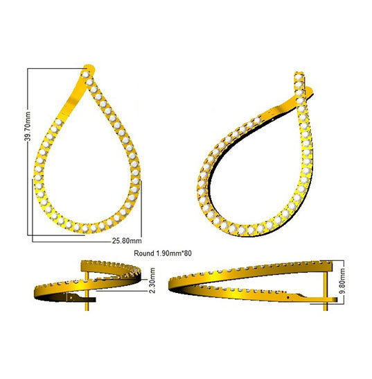 BJE0095 — Earrings - 9k Yellow Gold detail
