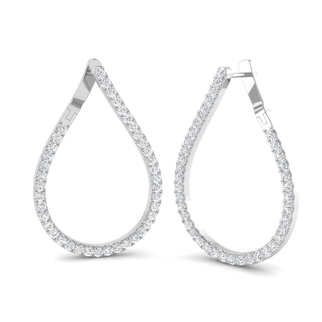 BJE0095 — Earrings - 9k White Gold