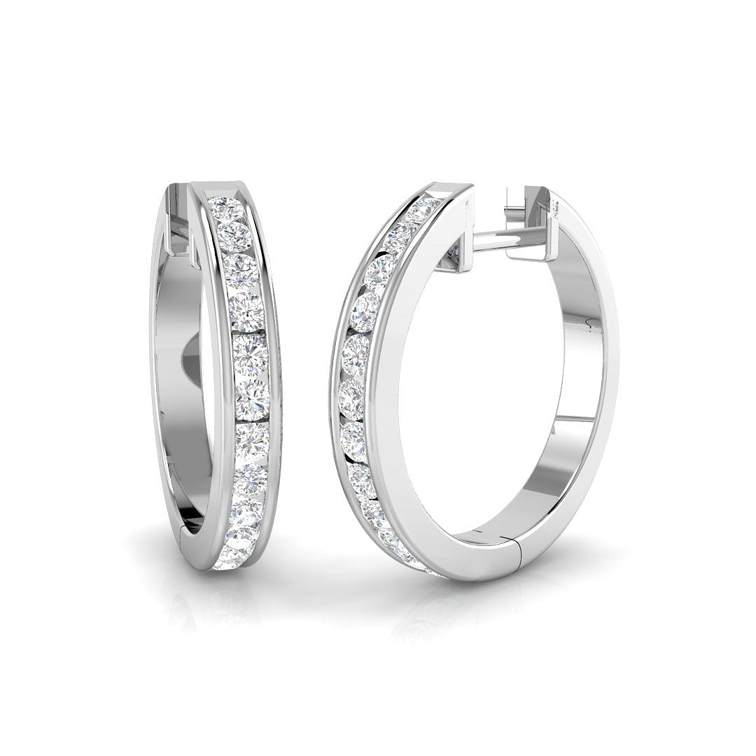 BJE0096 — Earrings - 9k White Gold
