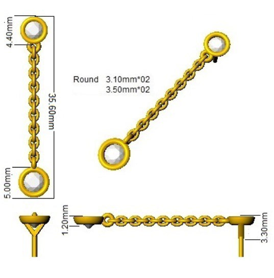 BJE0109 — Earrings - 9k Yellow Gold detail