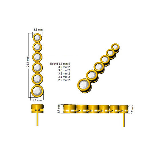 BJE0114 — Earrings - 9k Yellow Gold detail
