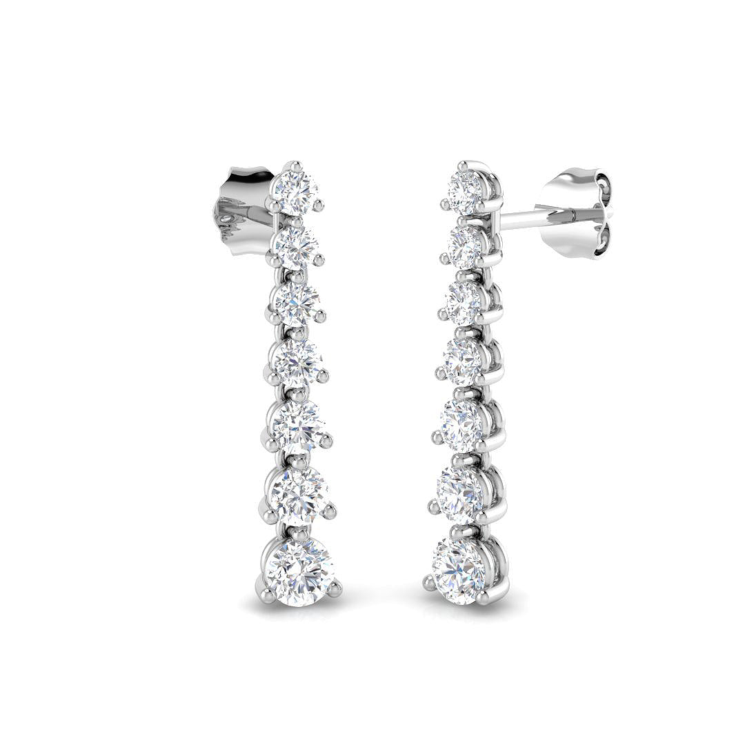BJE0120 — Earrings - 9k White Gold