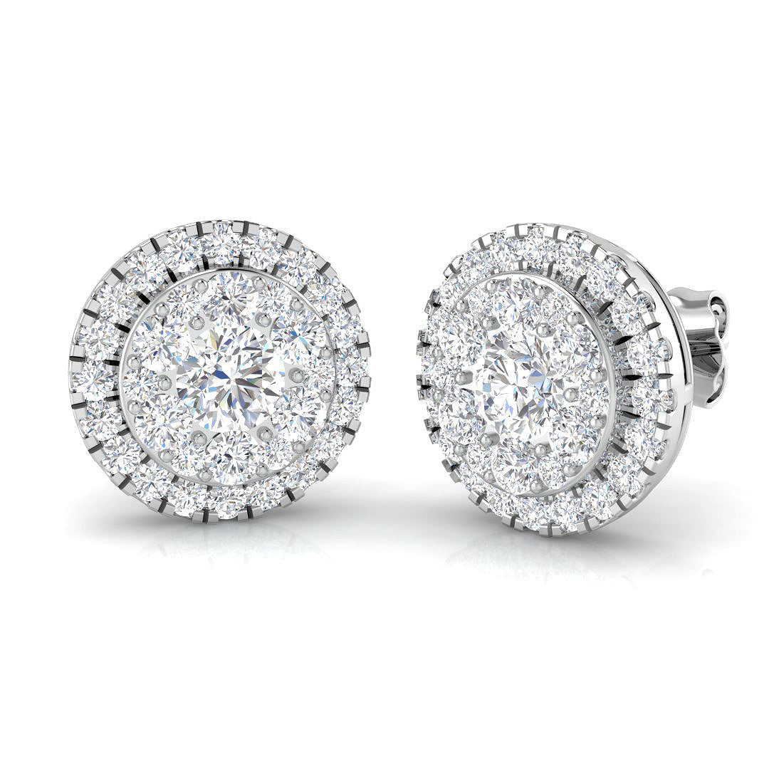 BJE0129 — Earrings - 9k White Gold