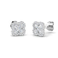 BJE0133 — Earrings - 9k White Gold