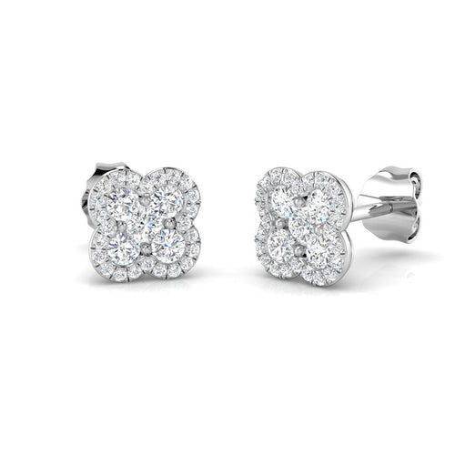 BJE0133 — Earrings - 9k White Gold