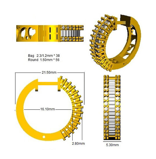 BJE0137 — Earrings - 9k Yellow Gold detail