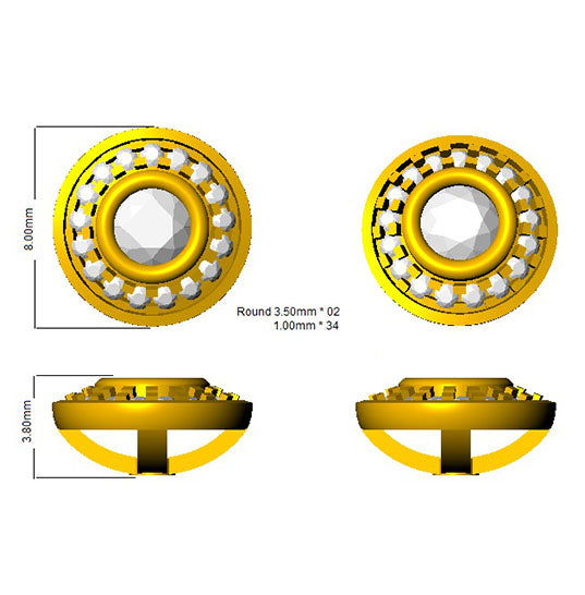 BJE0143 — Earrings - 9k Yellow Gold detail