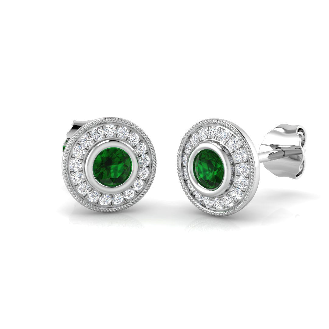 BJE0143 — Earrings - 9k White Gold