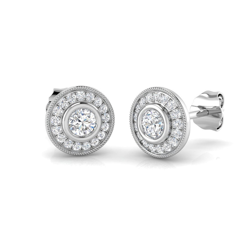 BJE0143 — Earrings - 9k White Gold