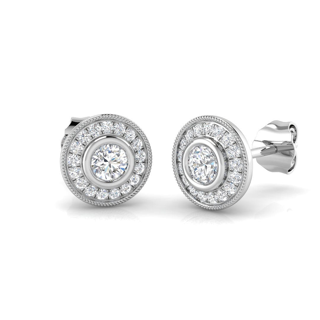 BJE0143 — Earrings - 9k White Gold