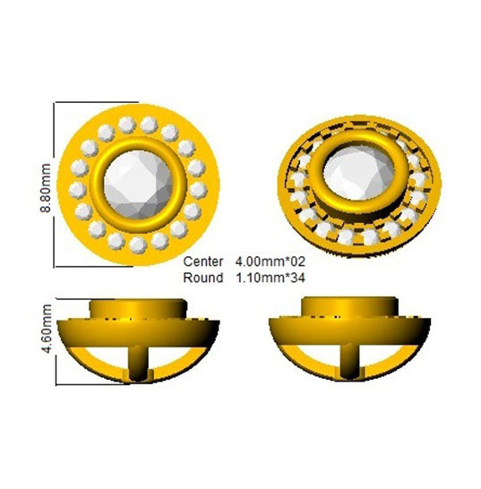 BJE0144 — Earrings - 9k Yellow Gold detail