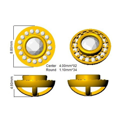 BJE0144 — Earrings - 9k Yellow Gold detail
