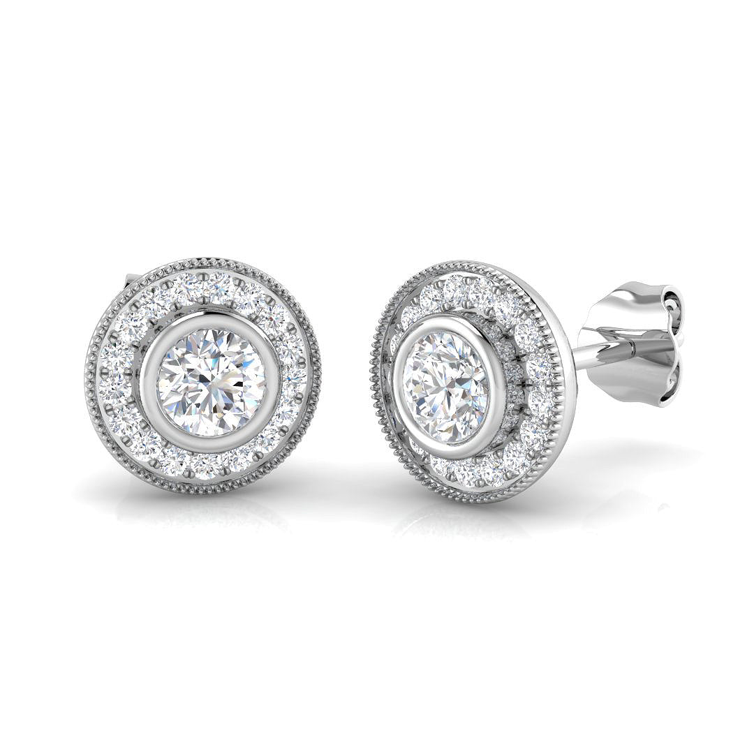 BJE0144 — Earrings - 9k White Gold