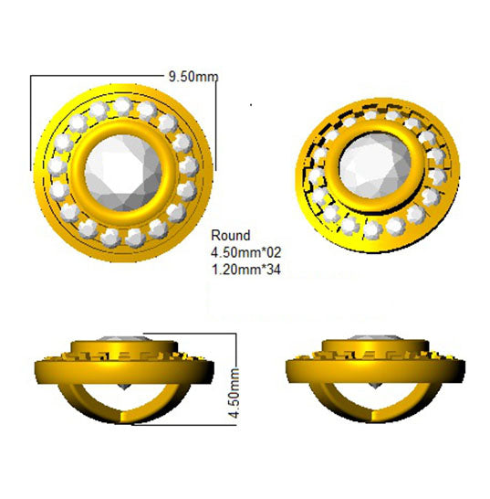 BJE0145 — Earrings - 9k Yellow Gold detail
