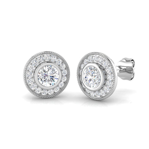 BJE0145 — Earrings - 9k White Gold