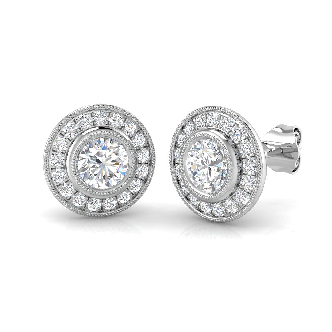 BJE0146 — Earrings - 9k White Gold