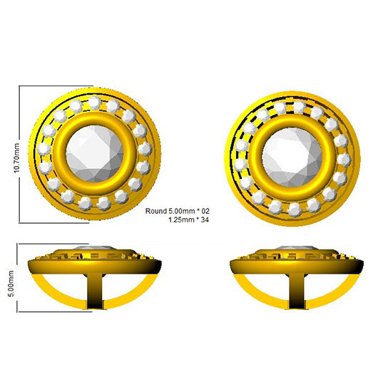 BJE0146 — Earrings - 9k Yellow Gold detail