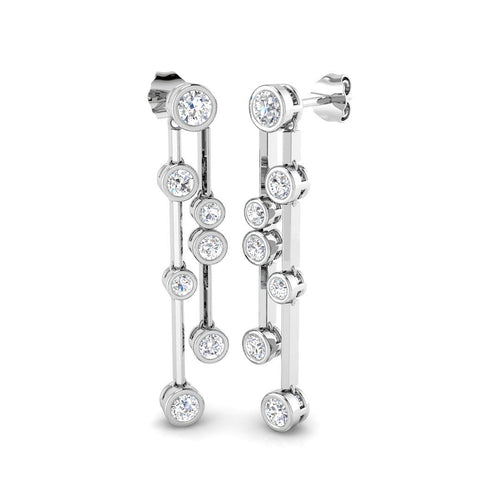 BJE0149 — Earrings - 9k White Gold