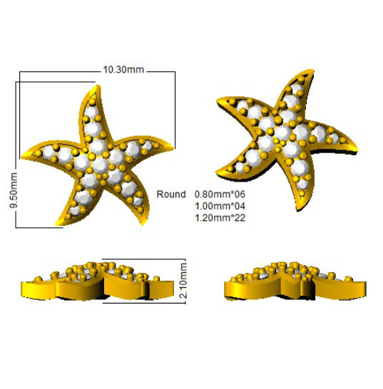 BJE0150 — Earrings - 9k Yellow Gold detail