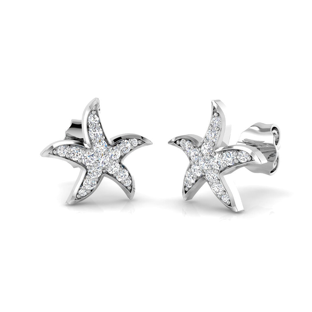 BJE0150 — Earrings - 9k White Gold