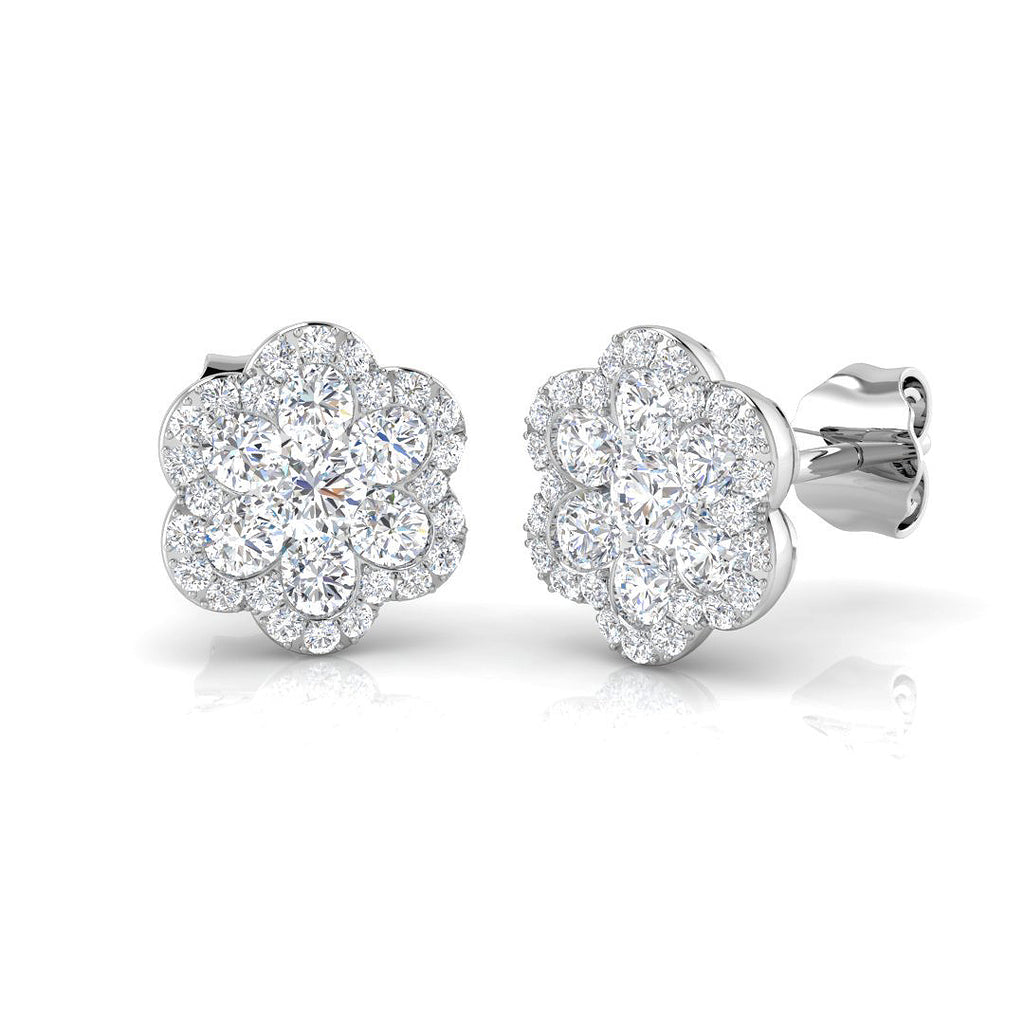 BJE0153 — Earrings - 9k White Gold