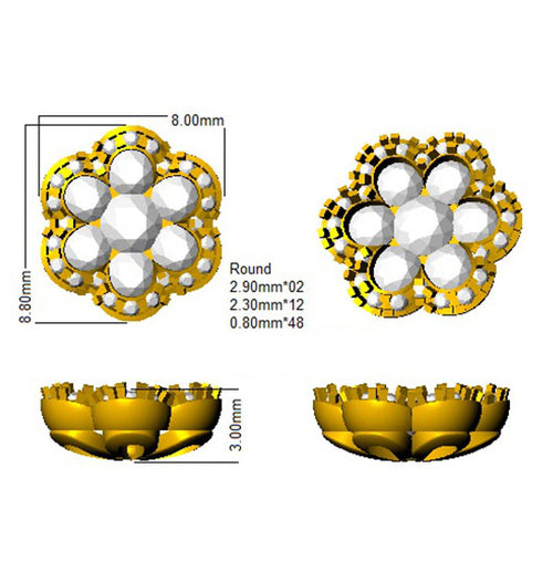 BJE0153 — Earrings - 9k Yellow Gold detail