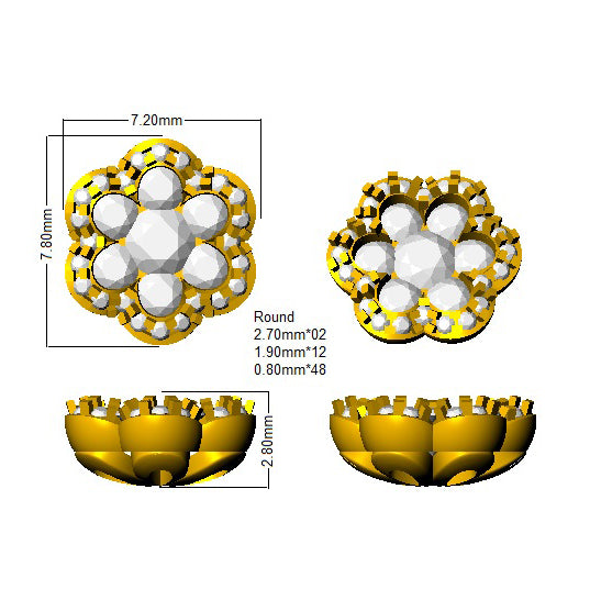 BJE0154 — Earrings - 9k Yellow Gold detail
