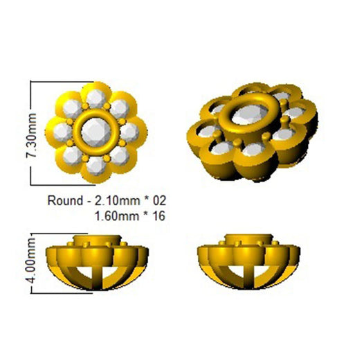 BJE0155 — Earrings - 9k Yellow Gold detail