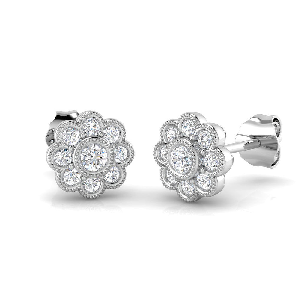 BJE0155 — Earrings - 9k White Gold