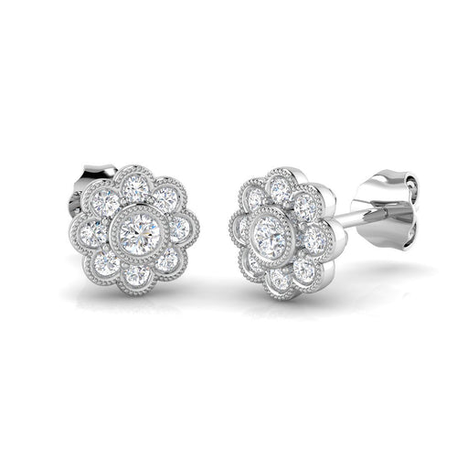 BJE0155 — Earrings - 9k White Gold