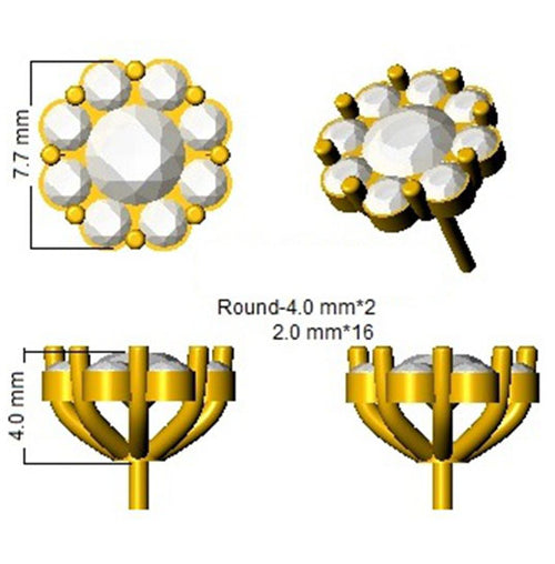 BJE0158 — Earrings - 9k Yellow Gold detail