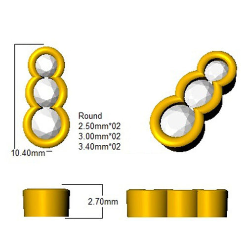 BJE0160 — Earrings - 9k Yellow Gold detail