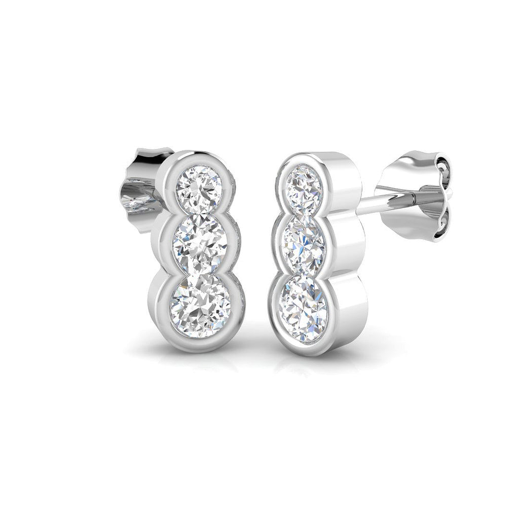BJE0160 — Earrings - 9k White Gold