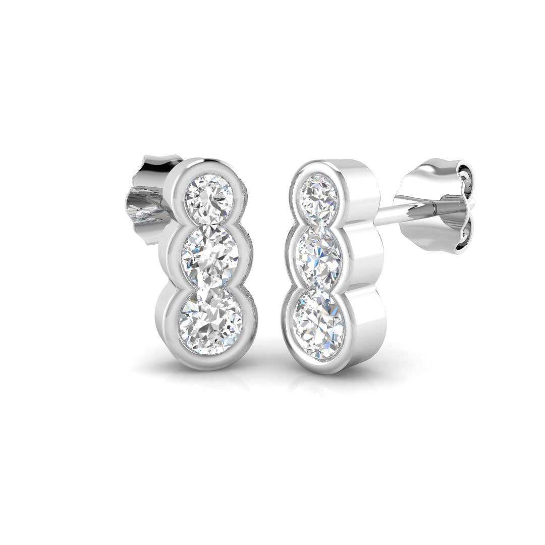 BJE0160 — Earrings - 9k White Gold