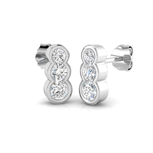 BJE0160 — Earrings - 9k White Gold