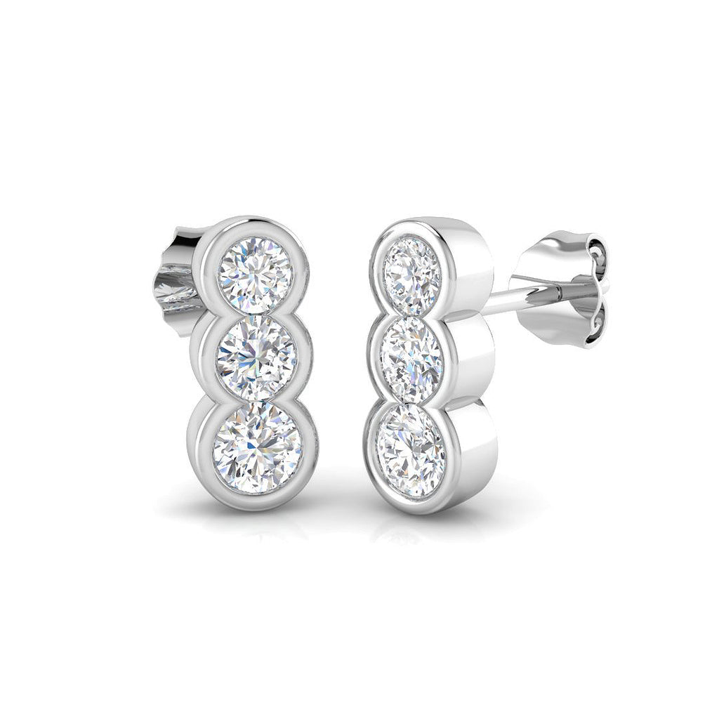 BJE0161 — Earrings - 9k White Gold