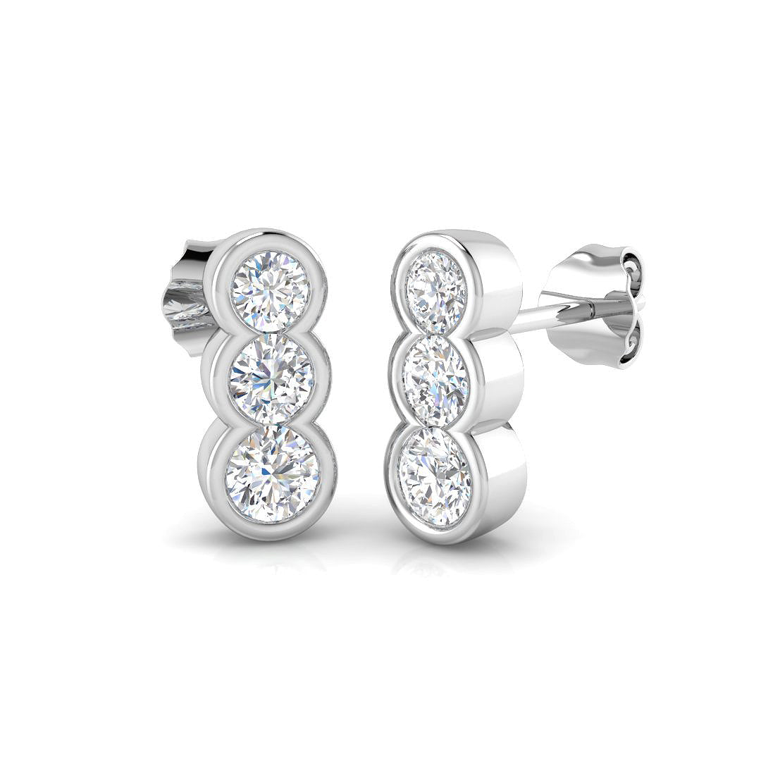 BJE0161 — Earrings - 9k White Gold