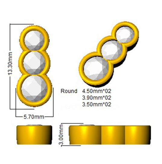 BJE0162 — Earrings - 9k Yellow Gold detail