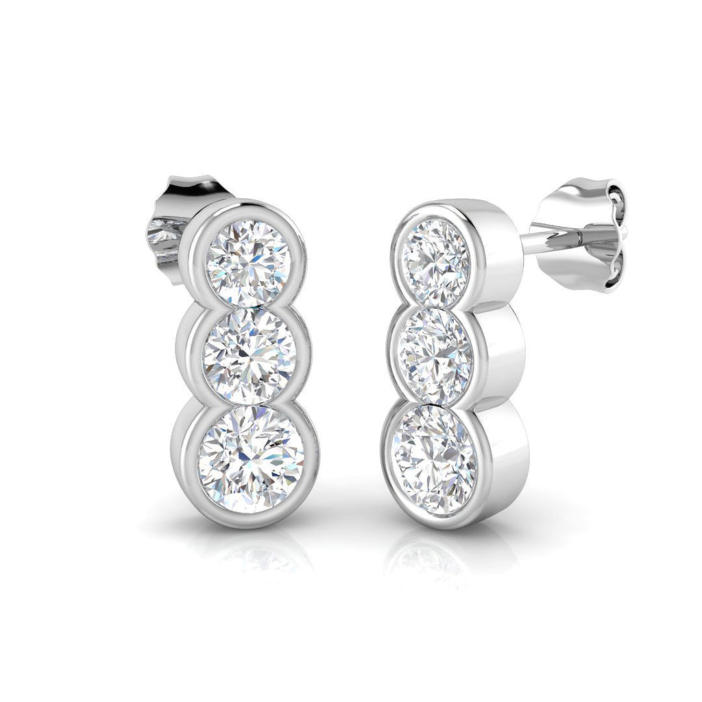 BJE0162 — Earrings - 9k White Gold