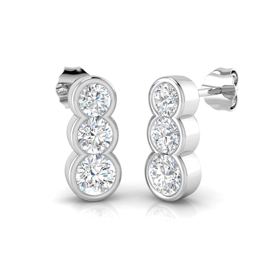 BJE0162 — Earrings - 9k White Gold