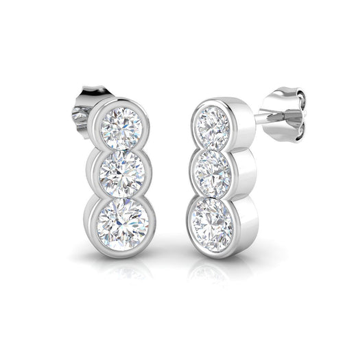 BJE0162 — Earrings - 9k White Gold