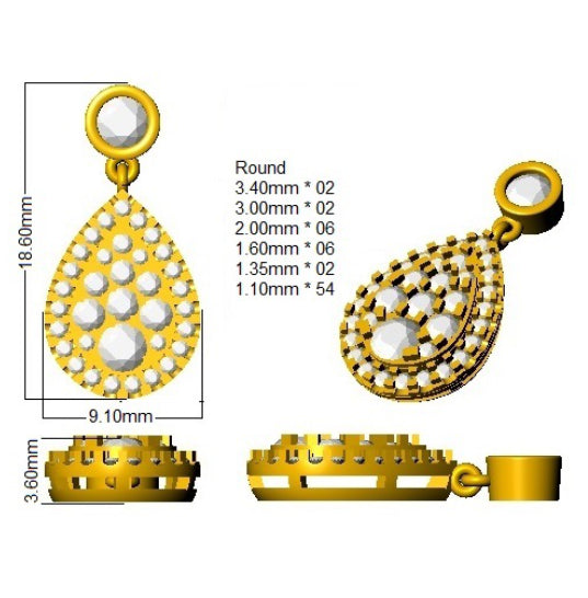 BJE0169 — Earrings - 9k Yellow Gold detail