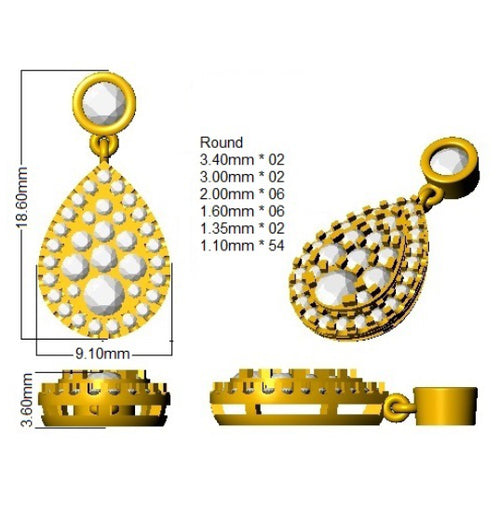 BJE0169 — Earrings - 9k Yellow Gold detail