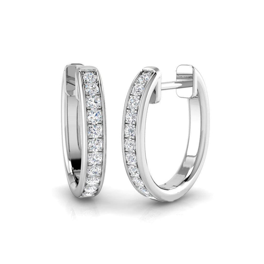 BJE0185 — Earrings - 9k White Gold