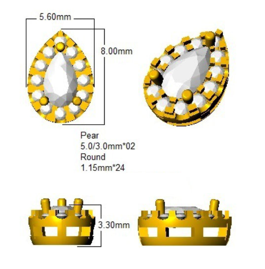 BJE0194 — Earrings - 9k Yellow Gold detail