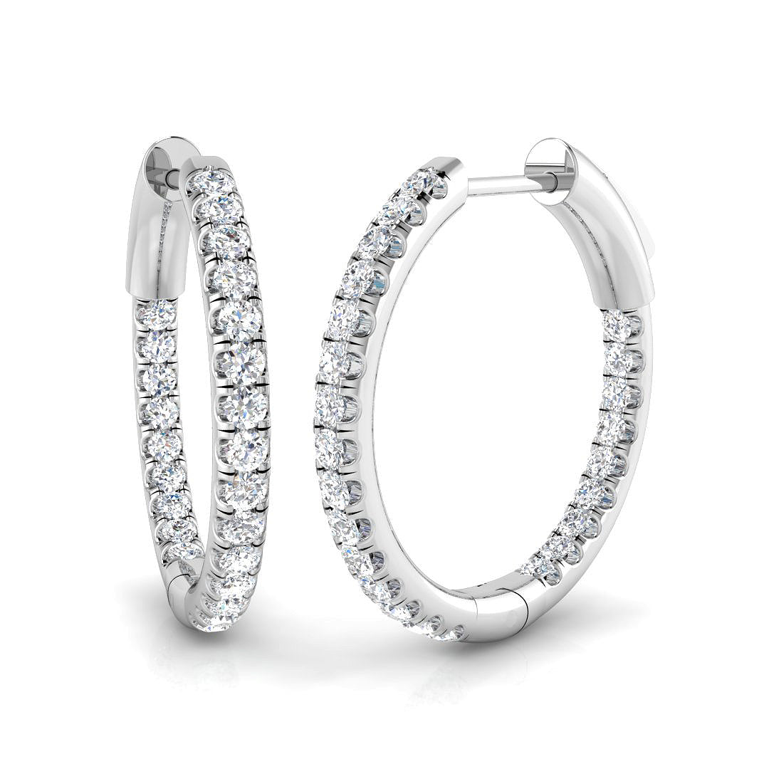 BJE0197 — Earrings - 9k White Gold