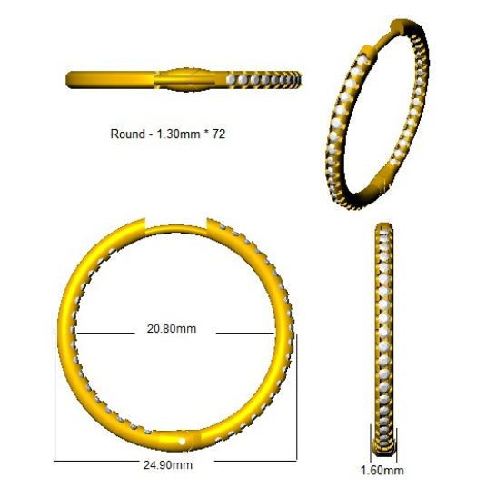 BJE0199 — Earrings - 9k Yellow Gold detail