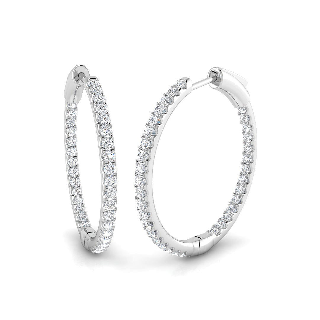 BJE0199 — Earrings - 9k White Gold